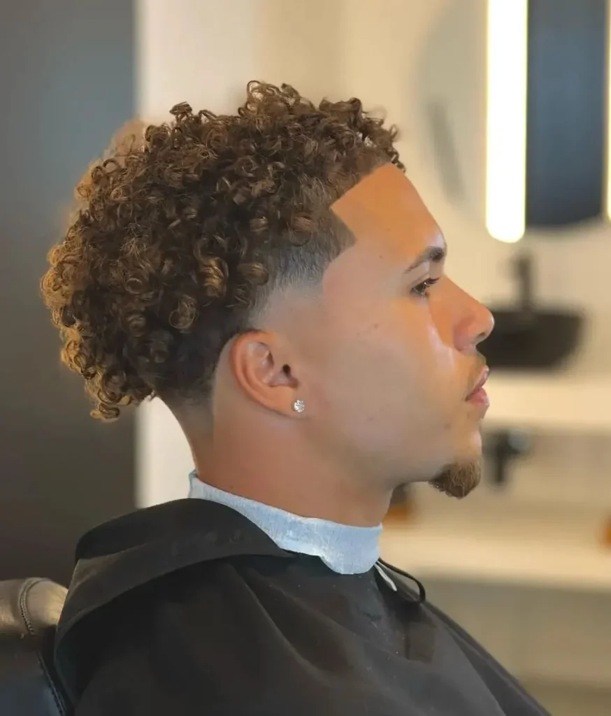 Low Taper with a Curly Top