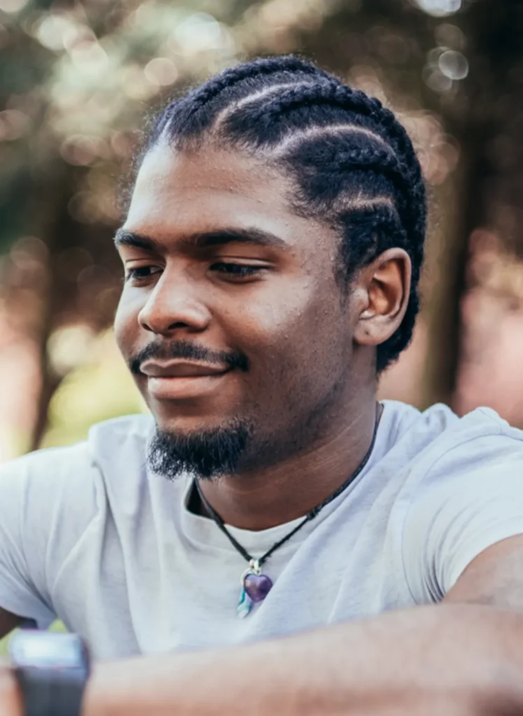 Straight-back cornrows