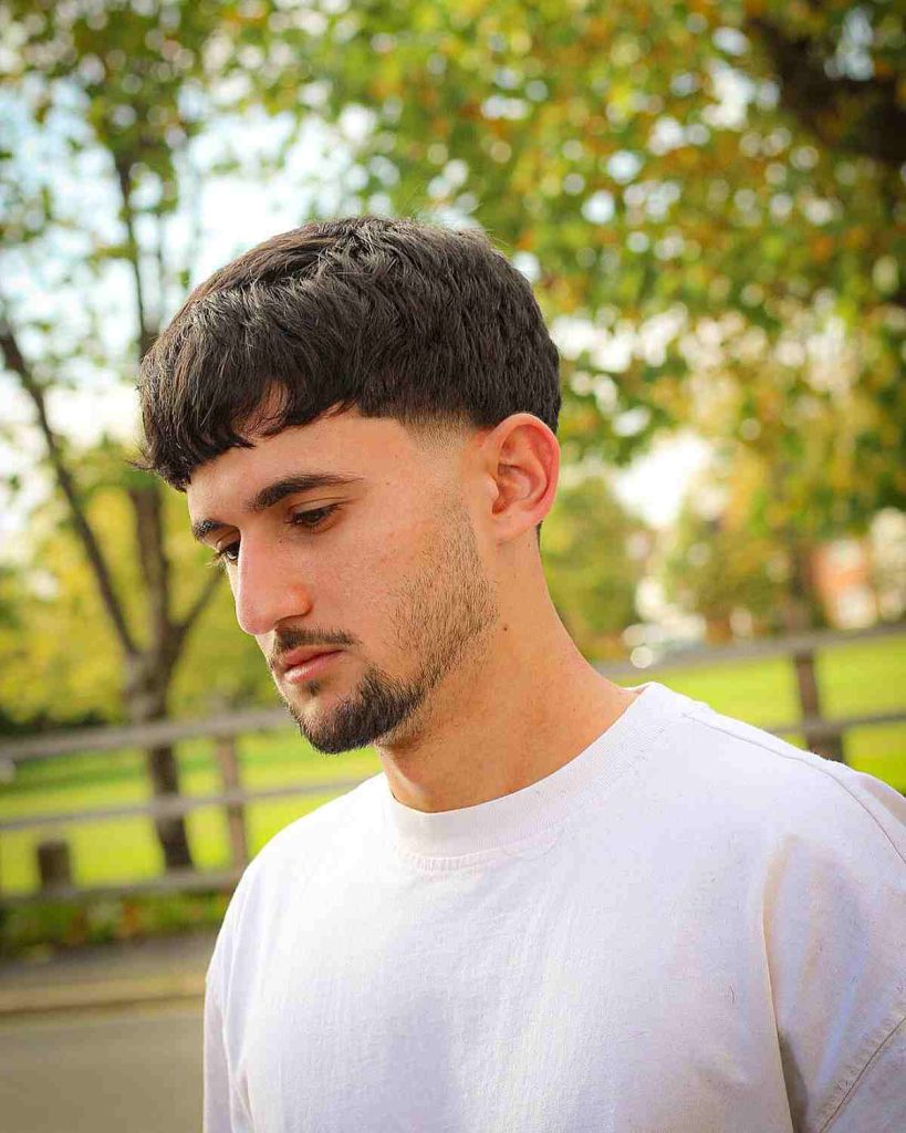 Low Taper and Layered Bowl Cut