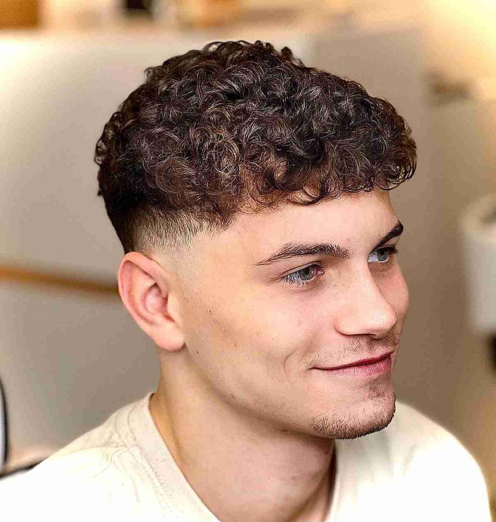 Taper Fade with Voluminous Mini Curls