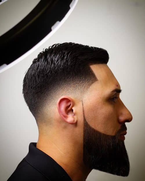 Undercut with a Beard and Rounded Layers