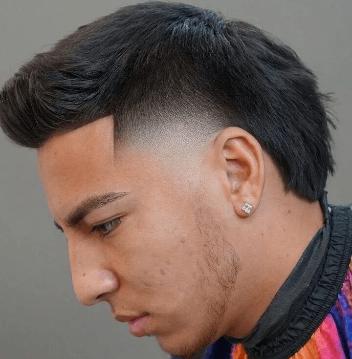 Classic low taper fade mullet