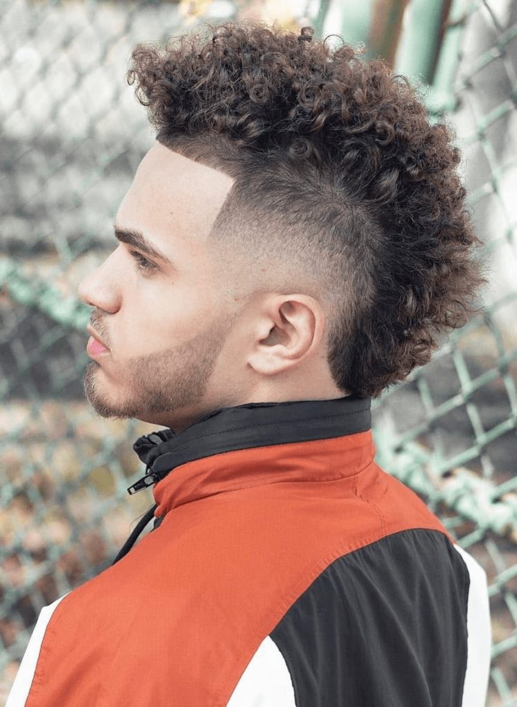 Mohawk High Taper Fade Curly Hair