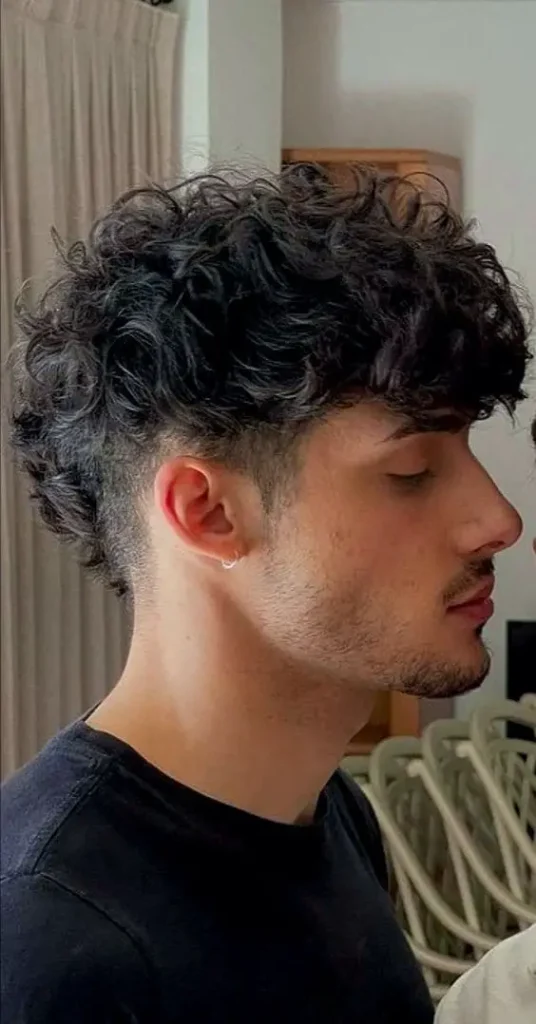 Curly Mullet Fade