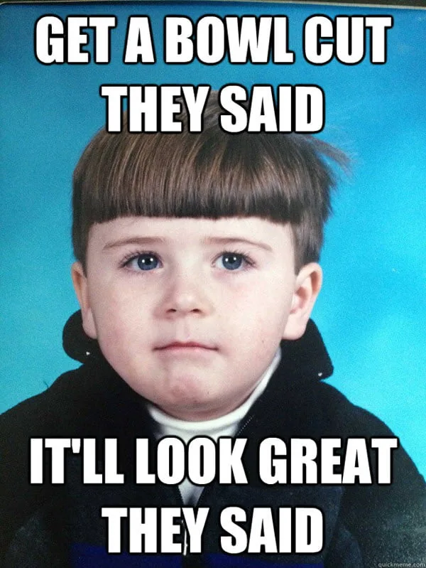 Edgar Haircut Meme Kid