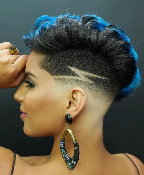 Faux Hawk with Design