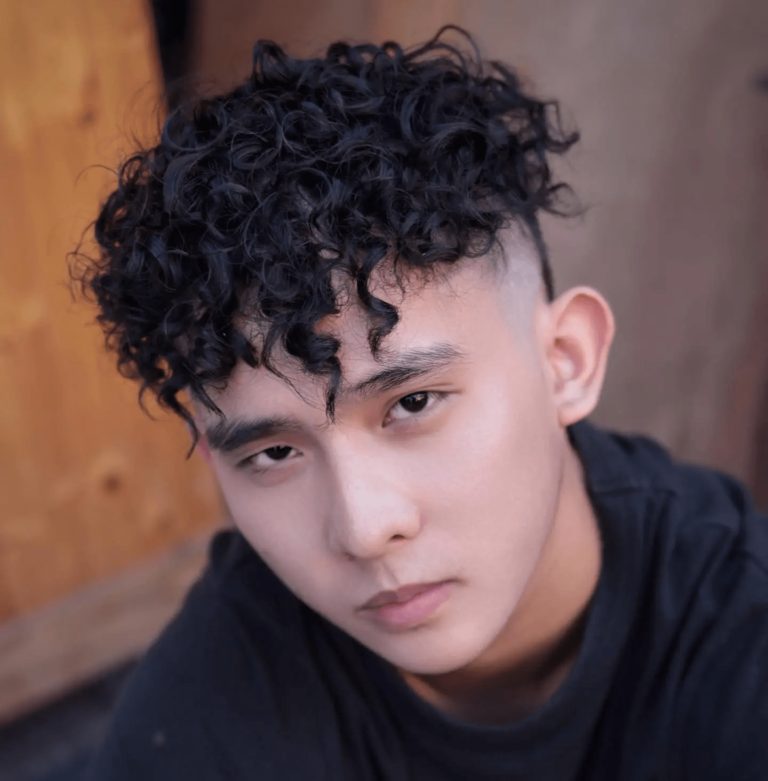 Korean High Taper Fade Curly Hair