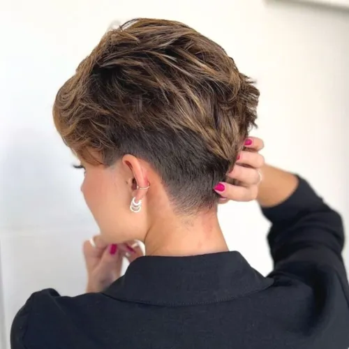 Long Top and Tapered Nape