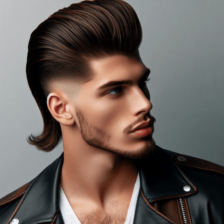 Pompadour with a High Taper Fade