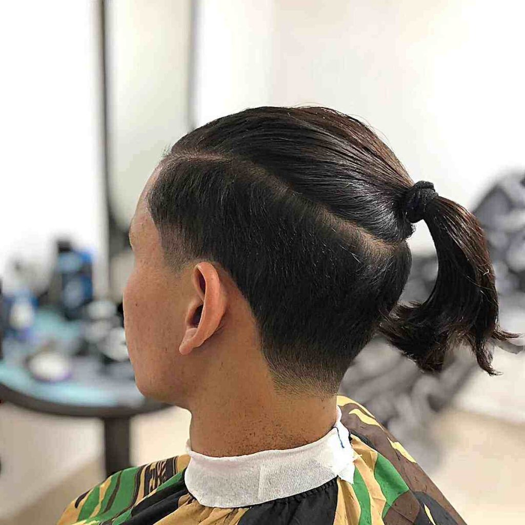 Tapered Long Hair with Pony