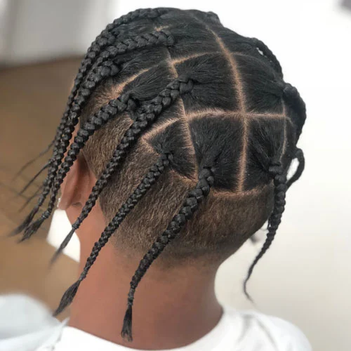 Box Braids with Straight Hair