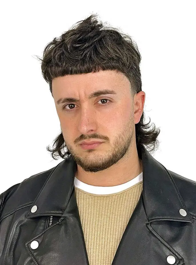 Straight Mullet With Curly Fringe